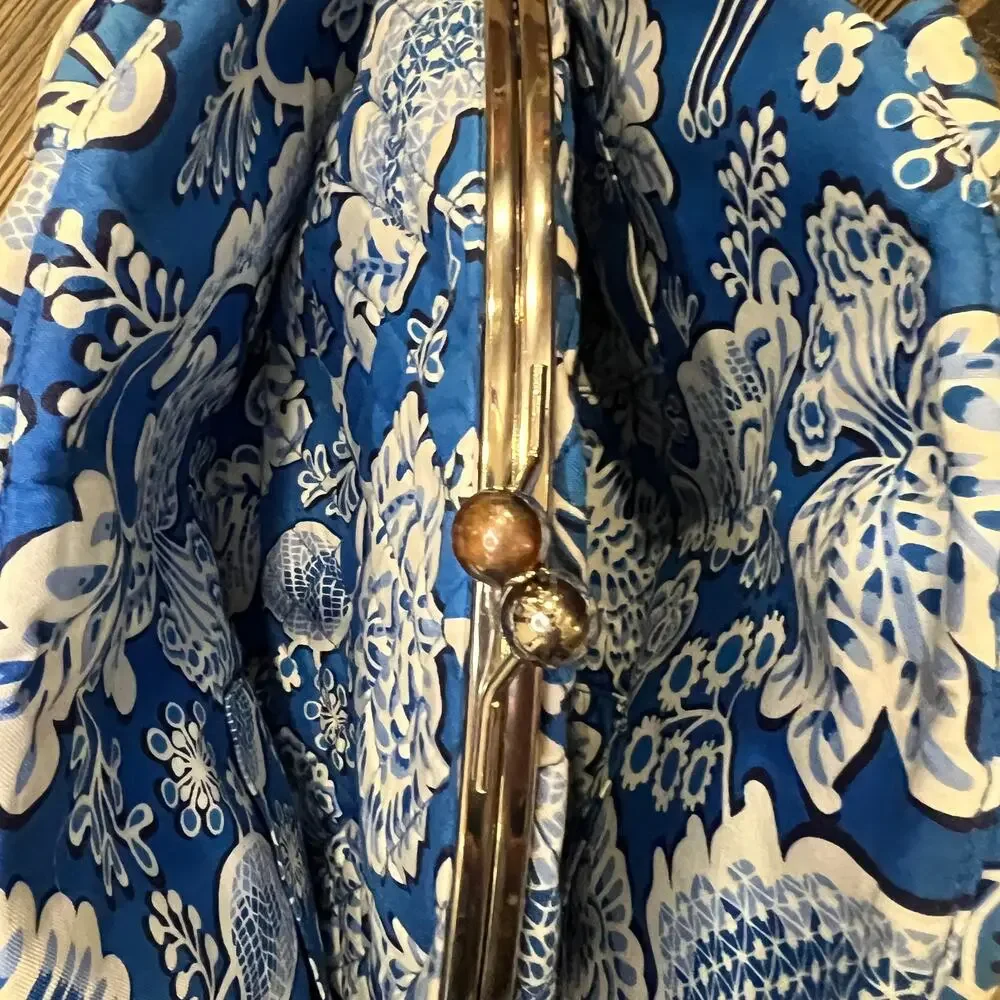 Vera Bradley Blue and White Floral Handbag